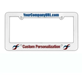 Silkscreen Plastic License Plate Frame(White)